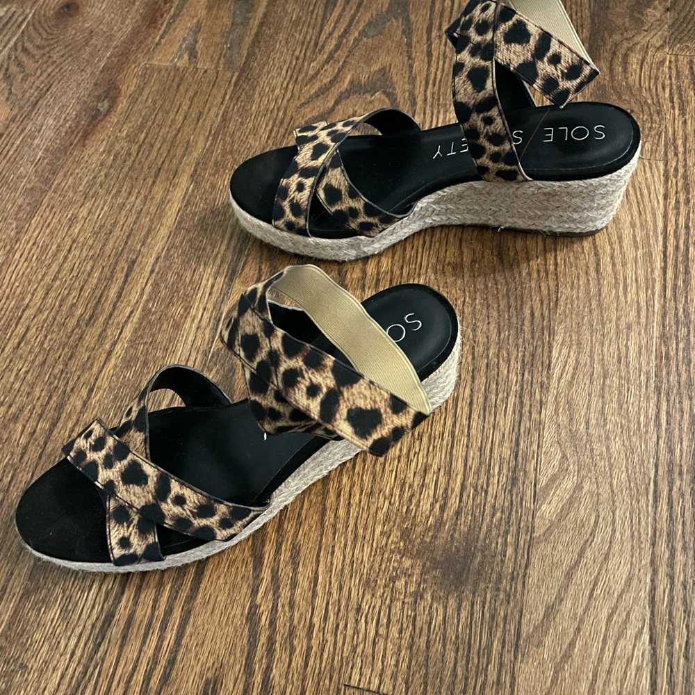 Sole society leopard espadrille